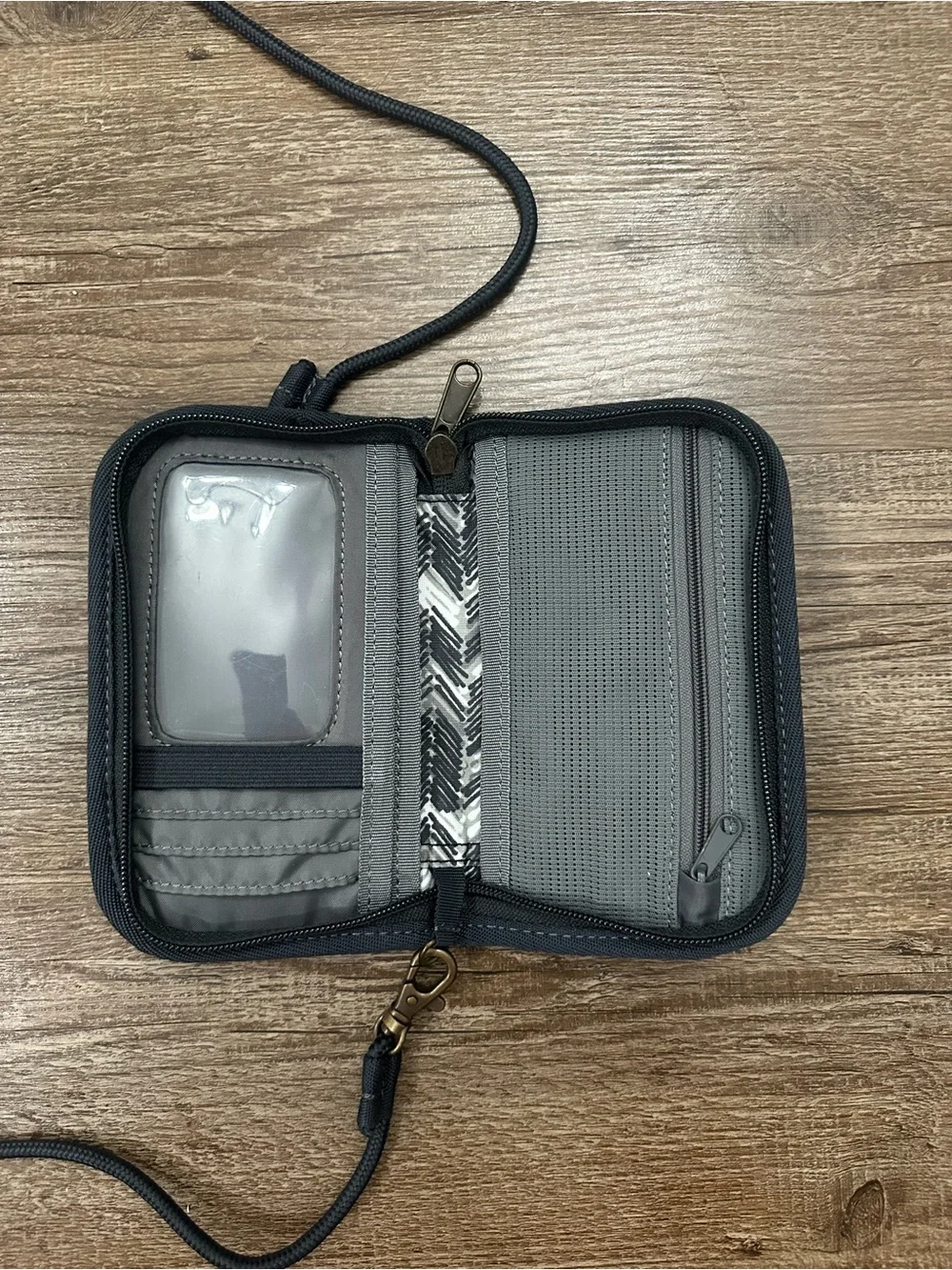 Compact Crossbody Bag in Black and White